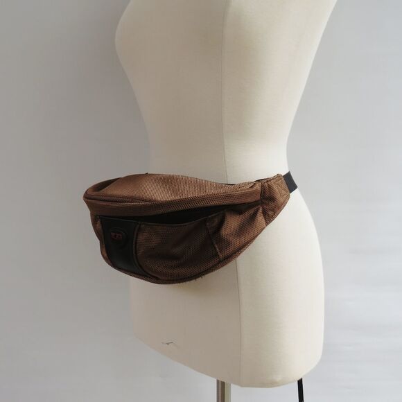 Tumi Womens Mens Unisex Bronze Brown Structured Travel Waist Fanny Pack - Picture 15 of 16